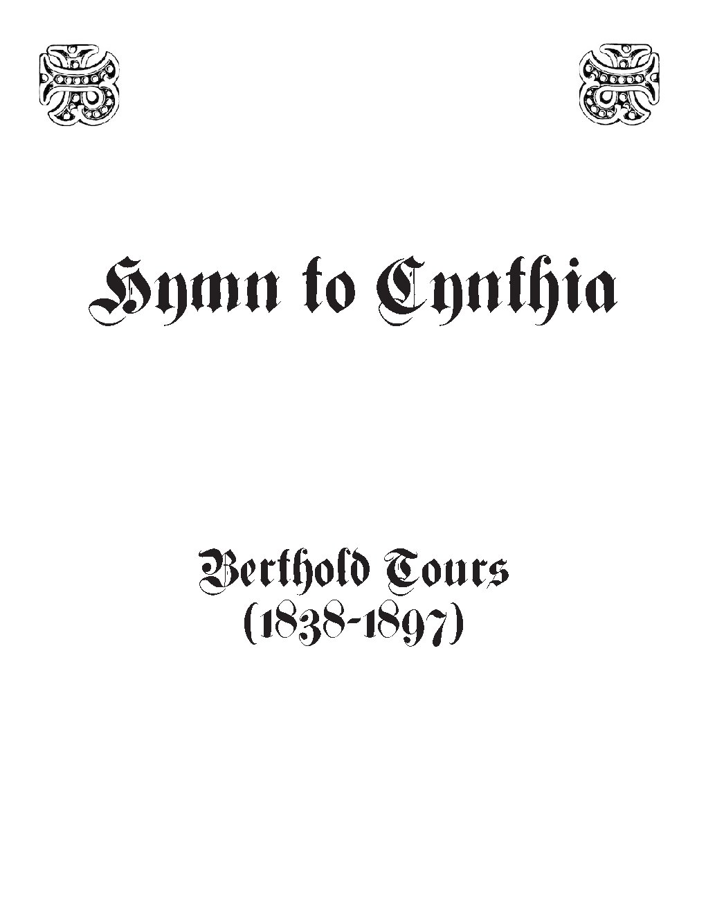 Hymn to Cynthia - Choir Script PDF Thumbnail