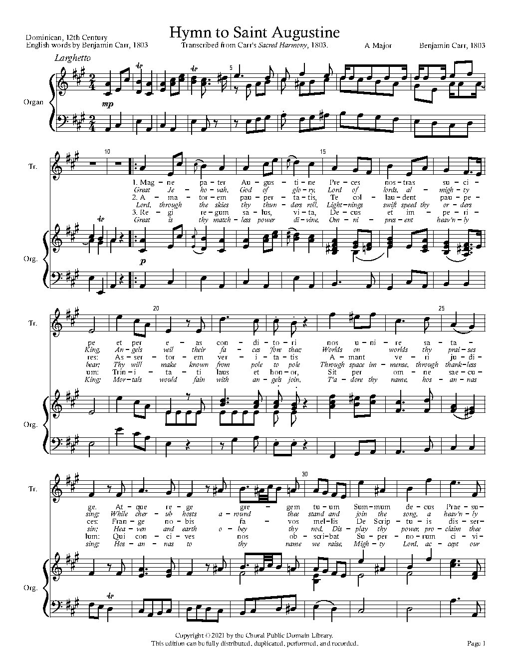 Hymn to St. Augustine