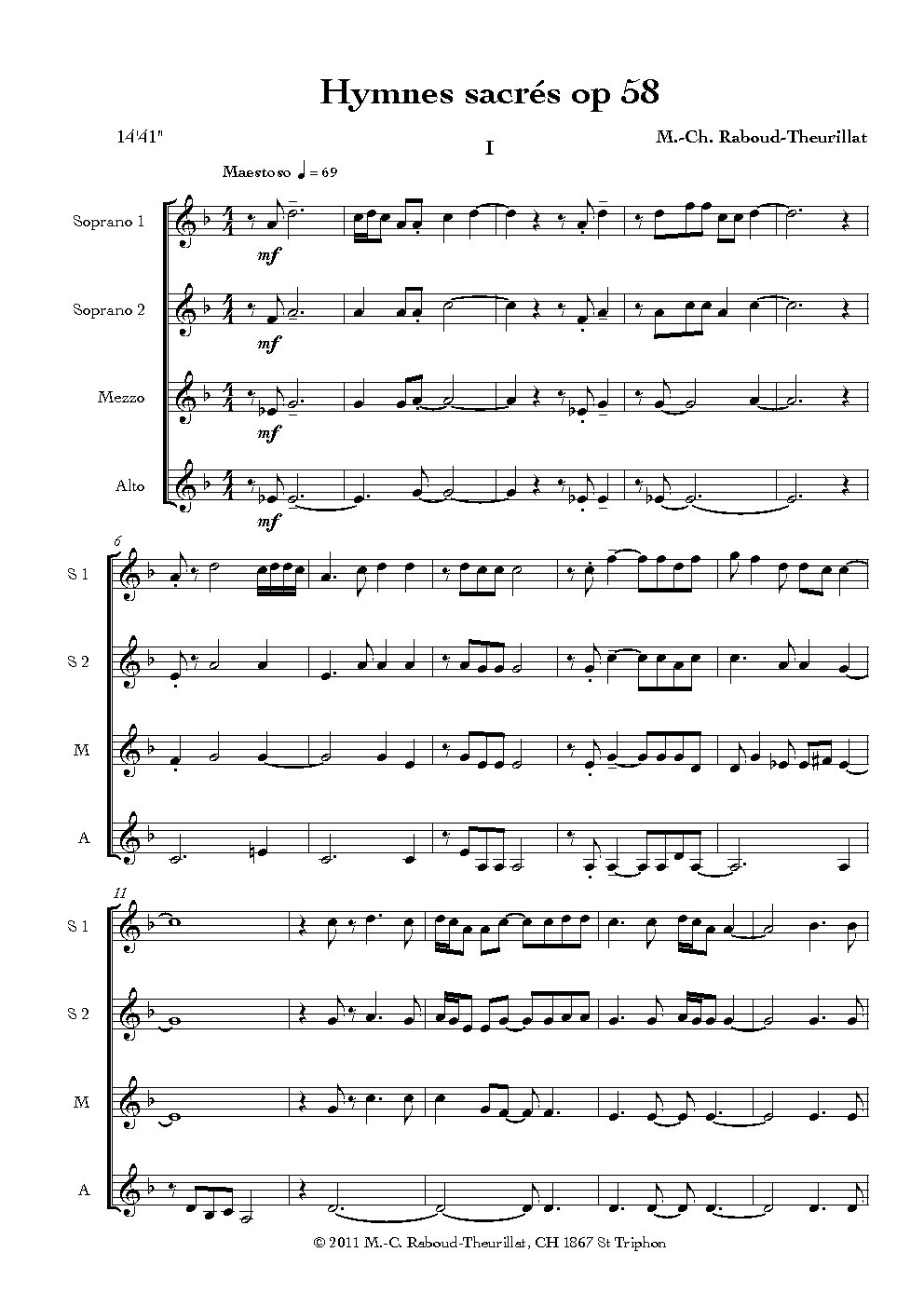 Hymnes sacrés op 58