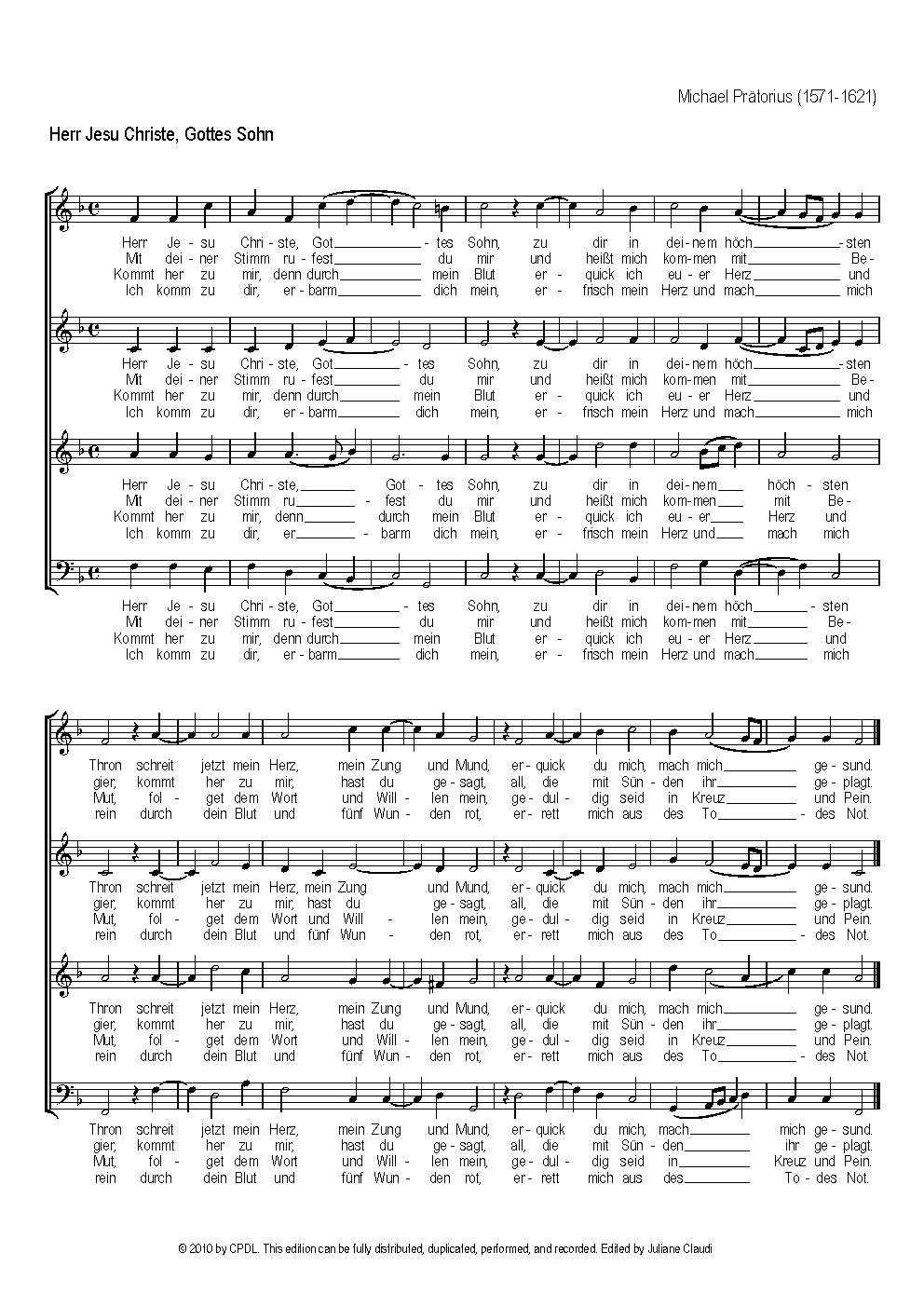 Herr Jesu Christe, Gottes Sohn