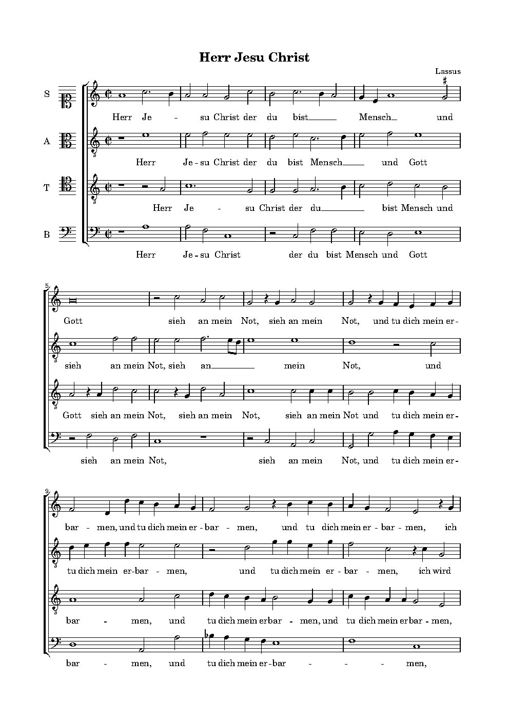 Herr Jesu Christ - Choir Script PDF Thumbnail