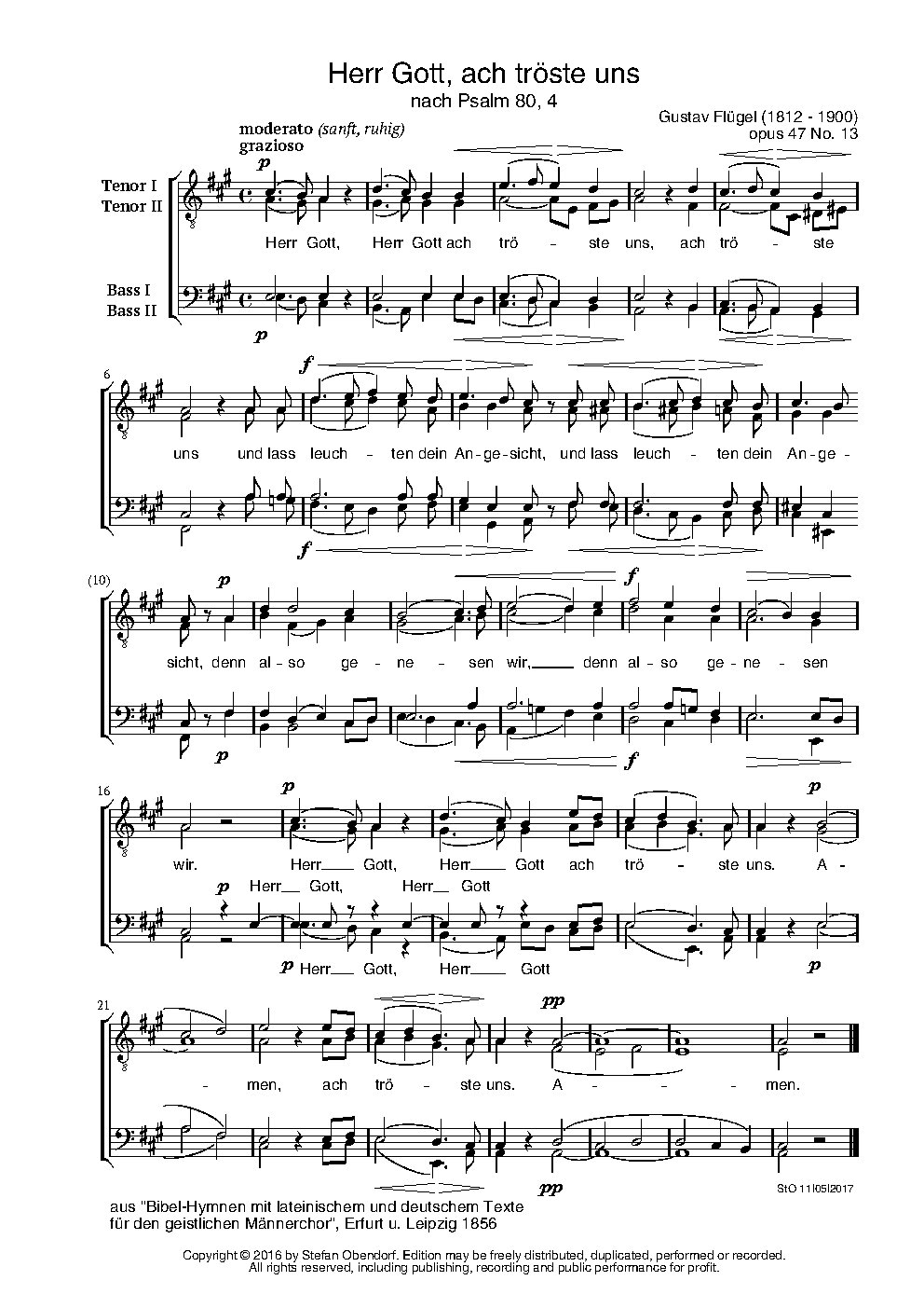 Herr Gott, ach tröste uns - Choir Script PDF Thumbnail