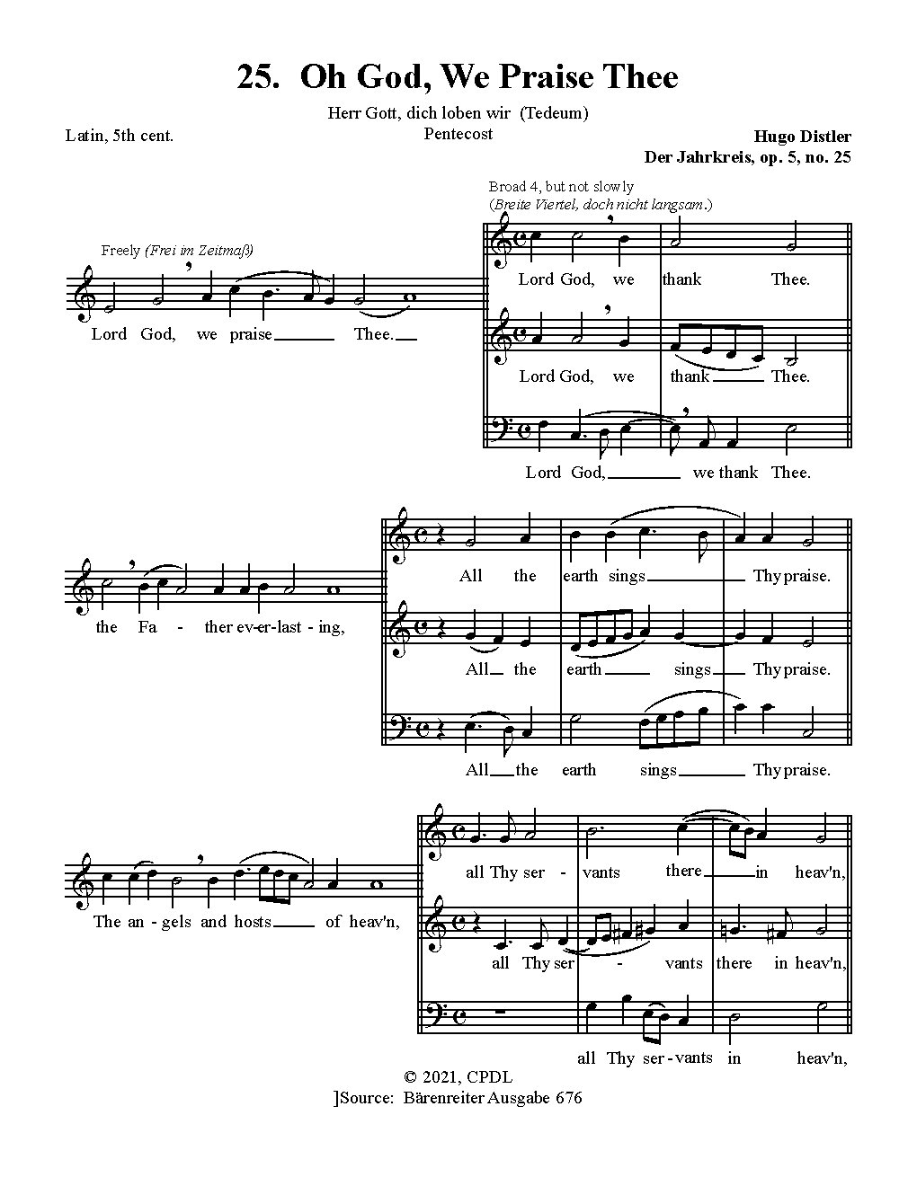 Herr Gott, dich loben wir (Tedeum)