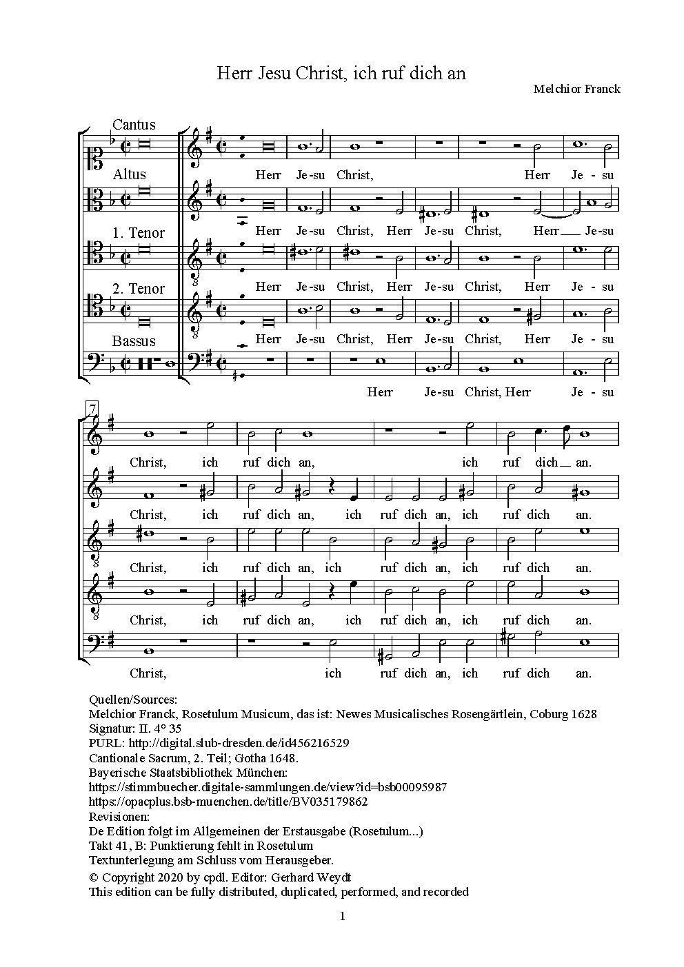 Herr Jesu Christ, ich ruf dich an