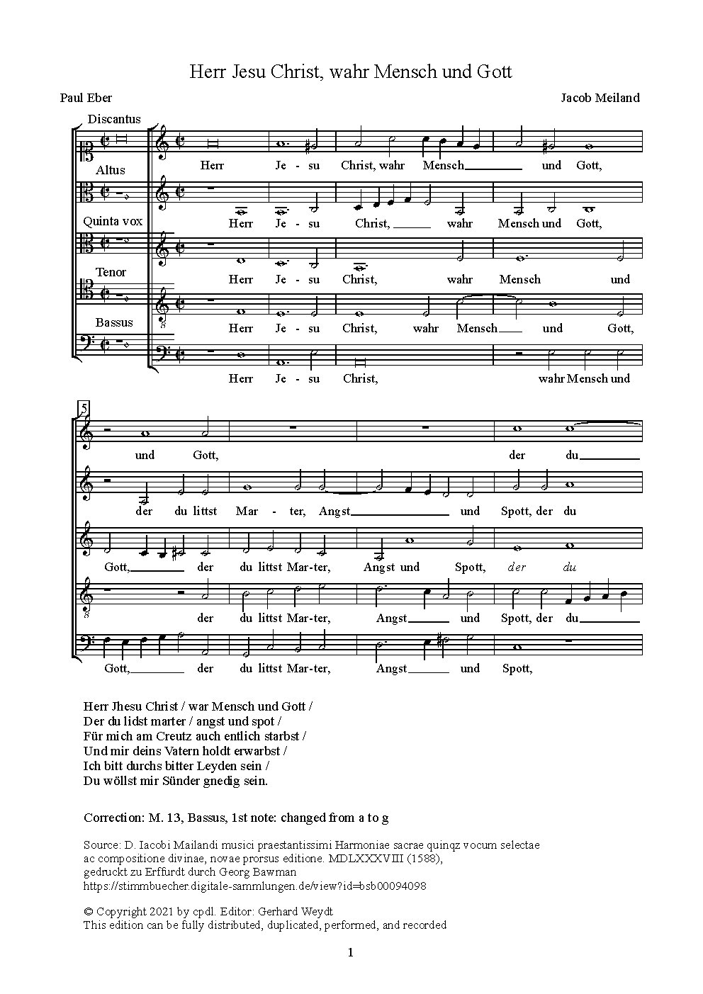 Herr Jesu Christ, wahr Mensch und Gott