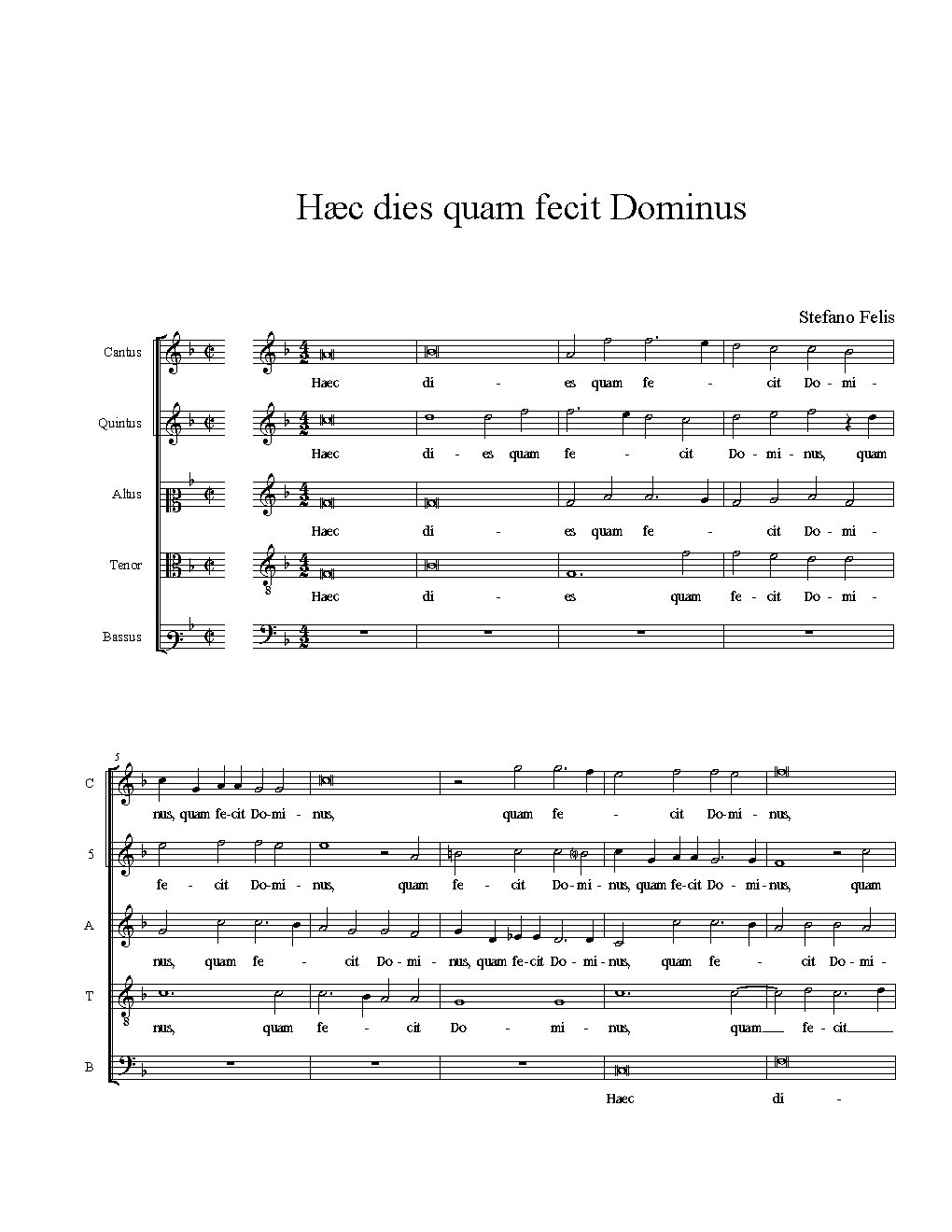 Hæc dies quam fecit Dominus