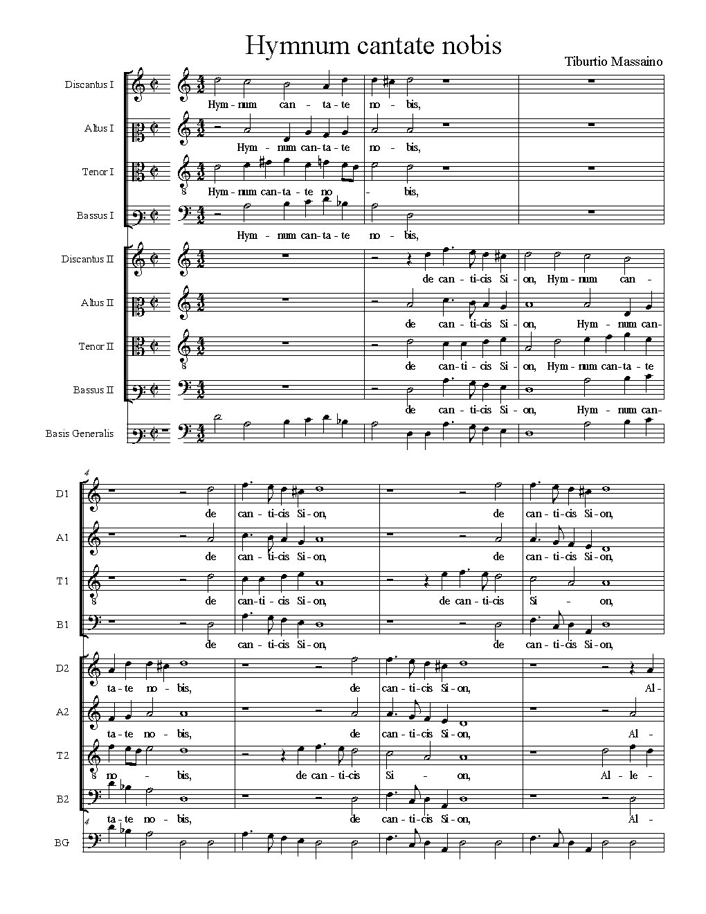 Hymnum cantate nobis - Choir Script PDF Thumbnail