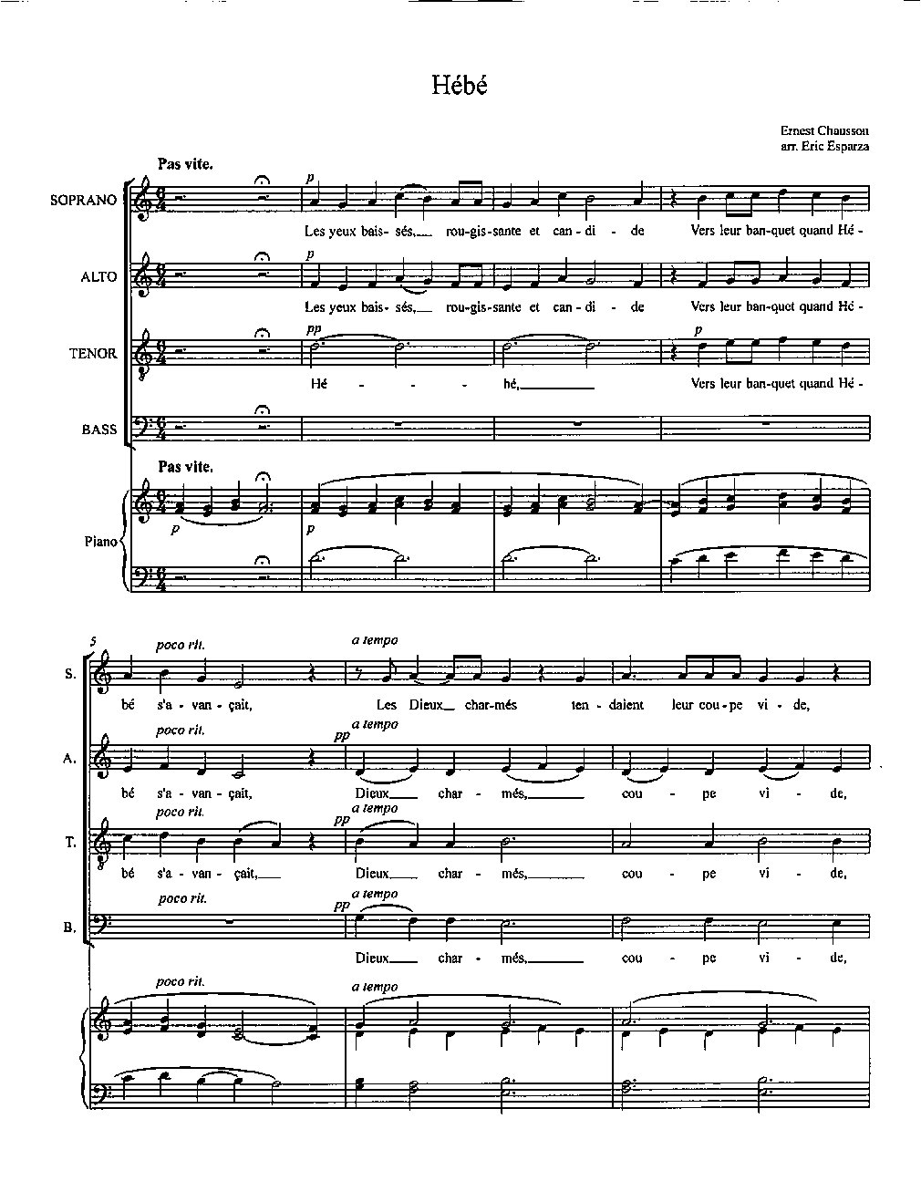 Hébé Op. 2, No. 6 - Choir Script PDF Thumbnail