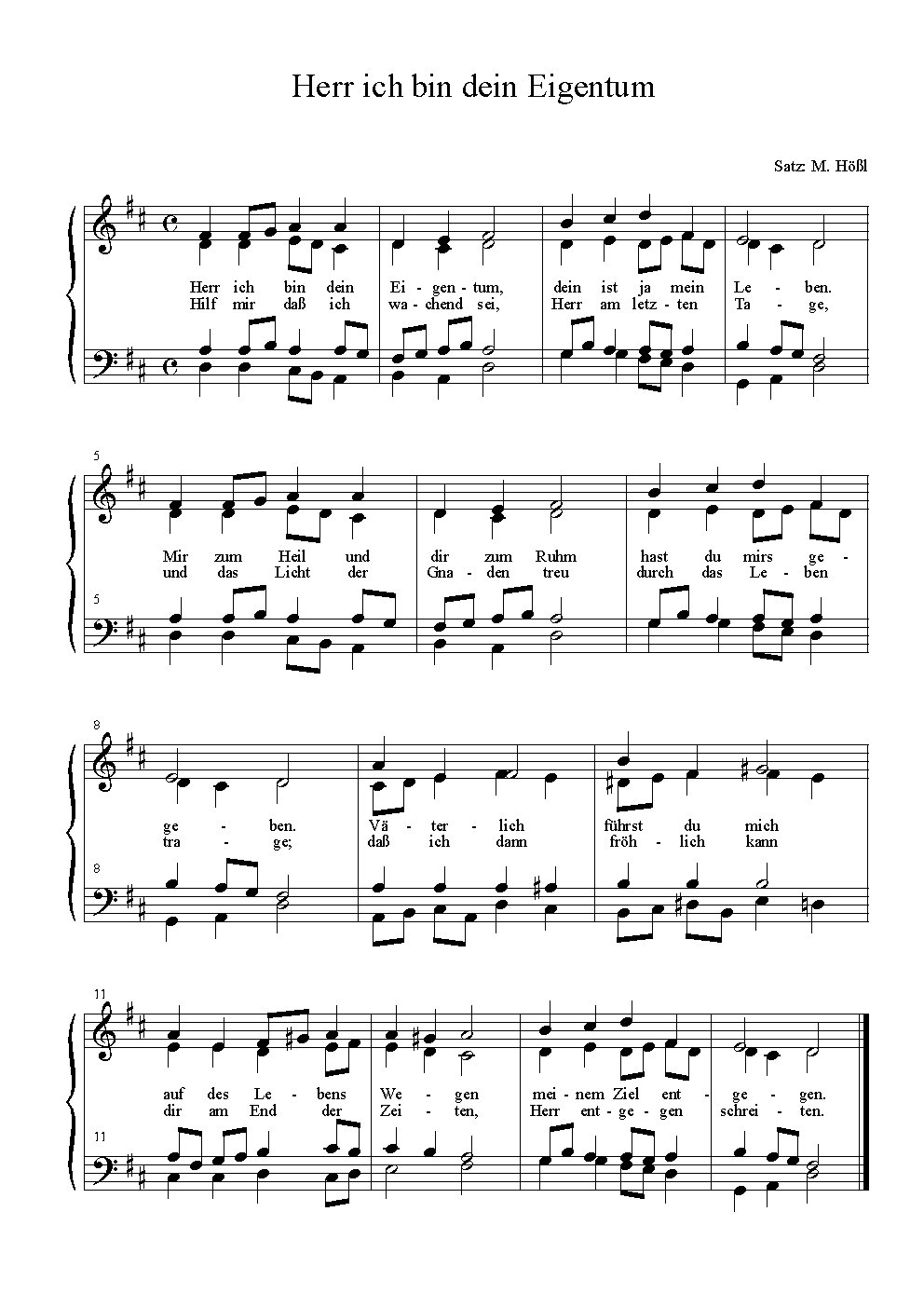 Herr ich bin dein Eigentum - Choir Script PDF Thumbnail