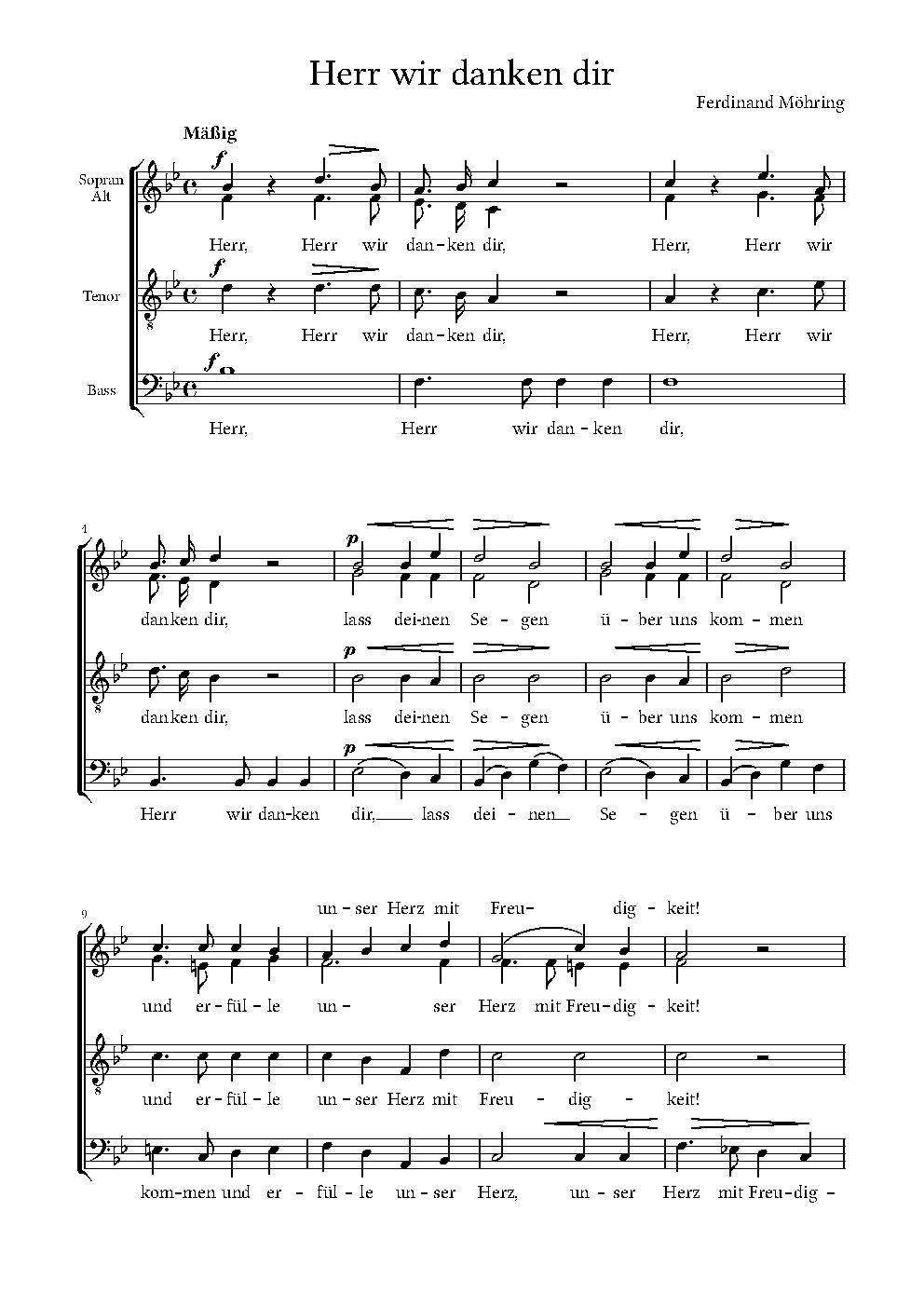 Herr wir danken dir - Choir Script PDF Thumbnail