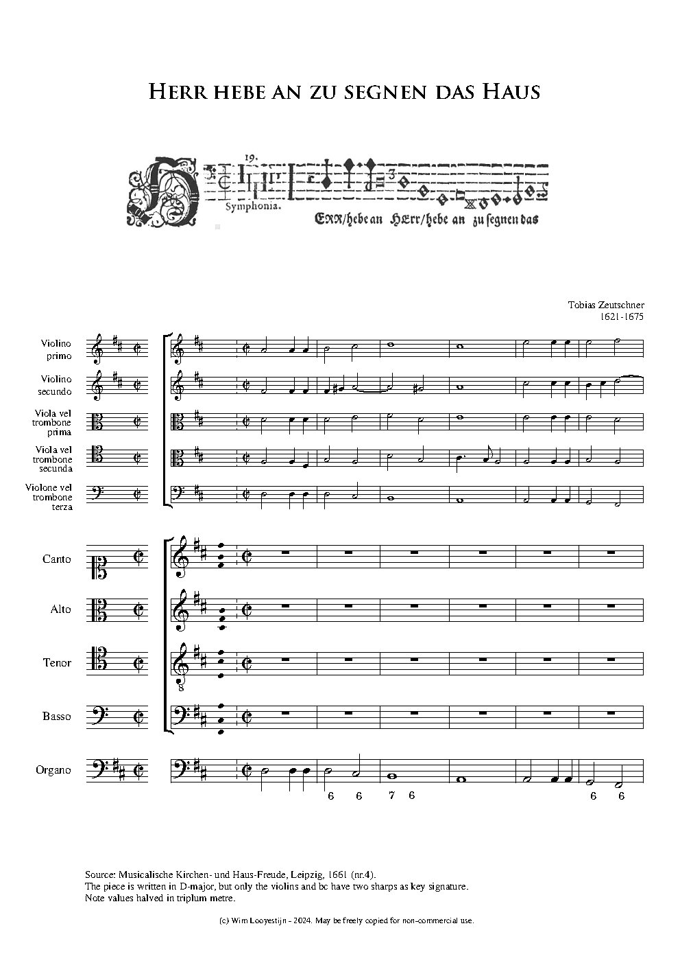 Herr hebe an zu segnen das Haus - Choir Script PDF Thumbnail