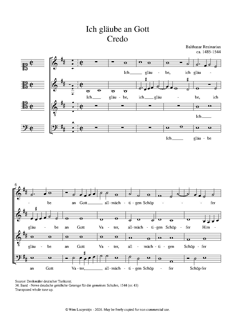 Ich gläube an Gott (Credo)
