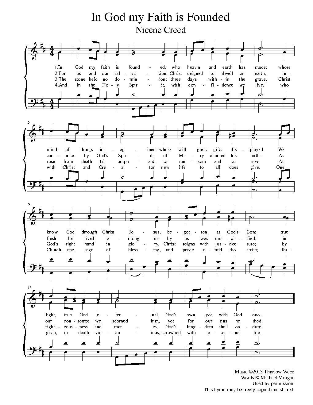 In God my faith is founded