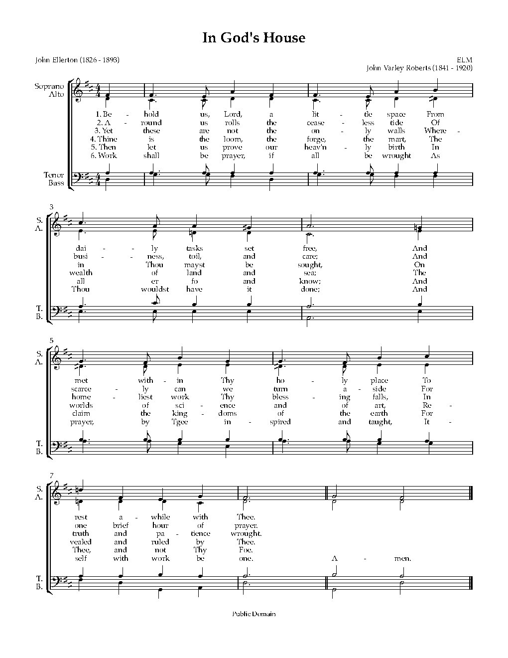 In God's house - Choir Script PDF Thumbnail
