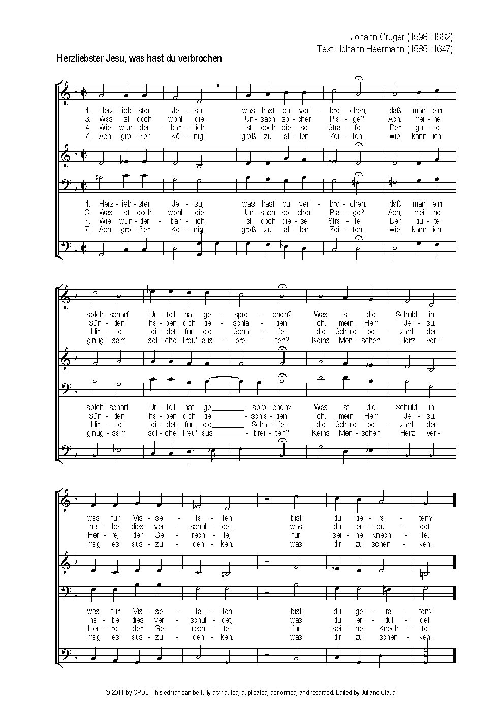 Herzliebster Jesu, was hast du verbrochen
