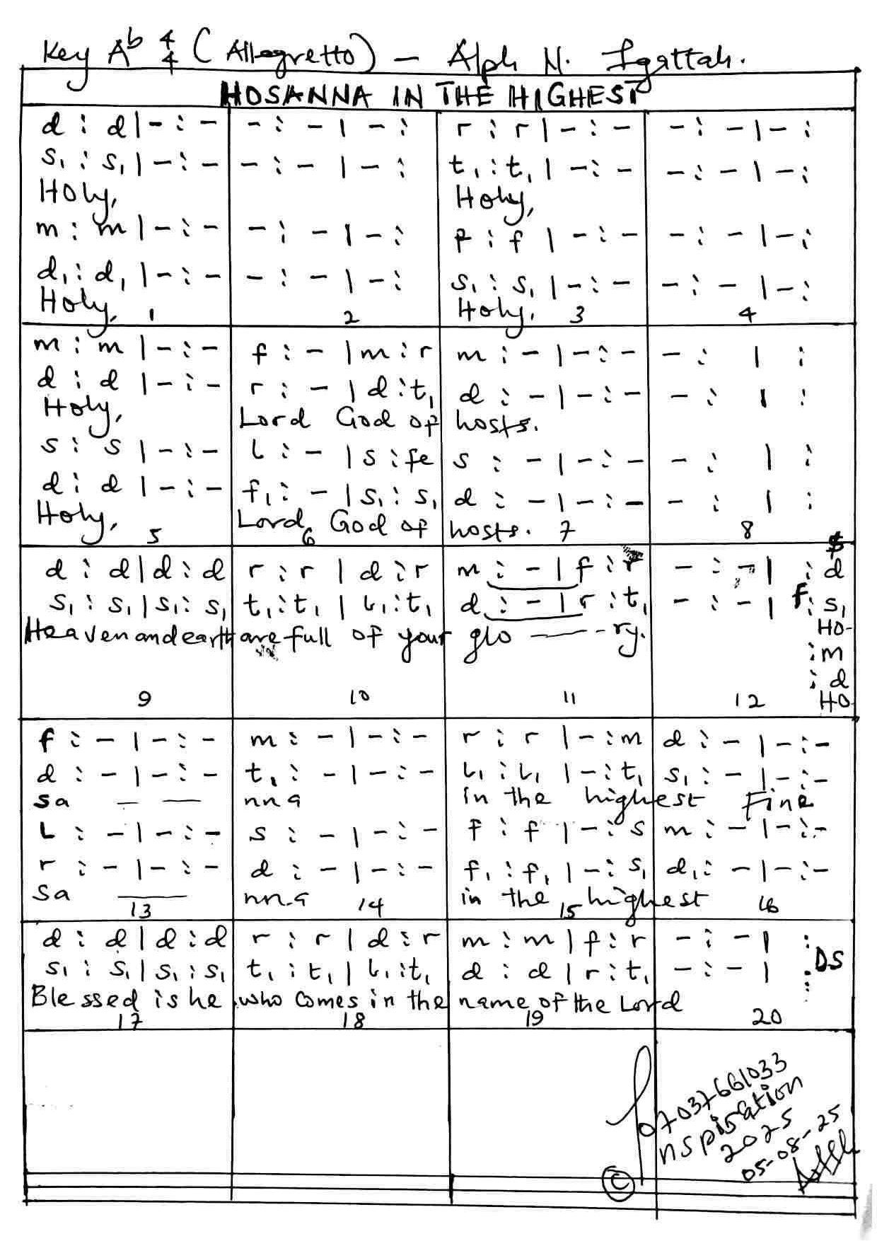Hosanna In The Highest Compressed 85 Compressed 85 - Download Choir Script PDF