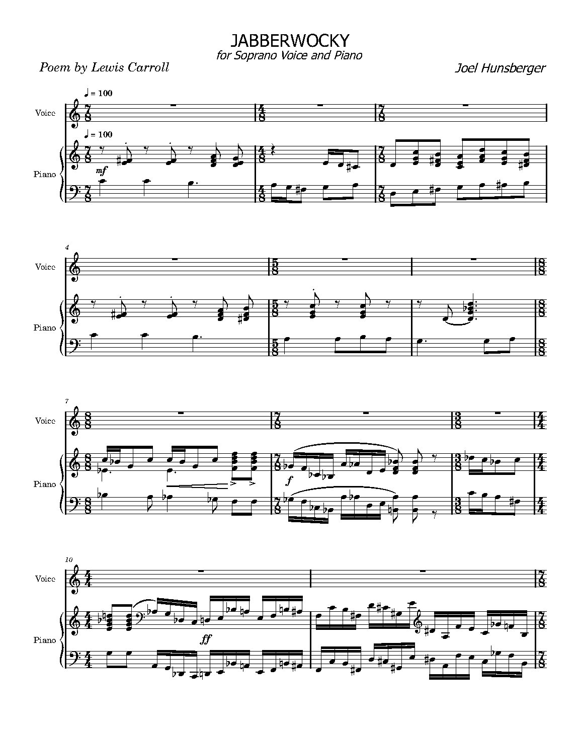 Jabberwocky (A Vocal Solo)