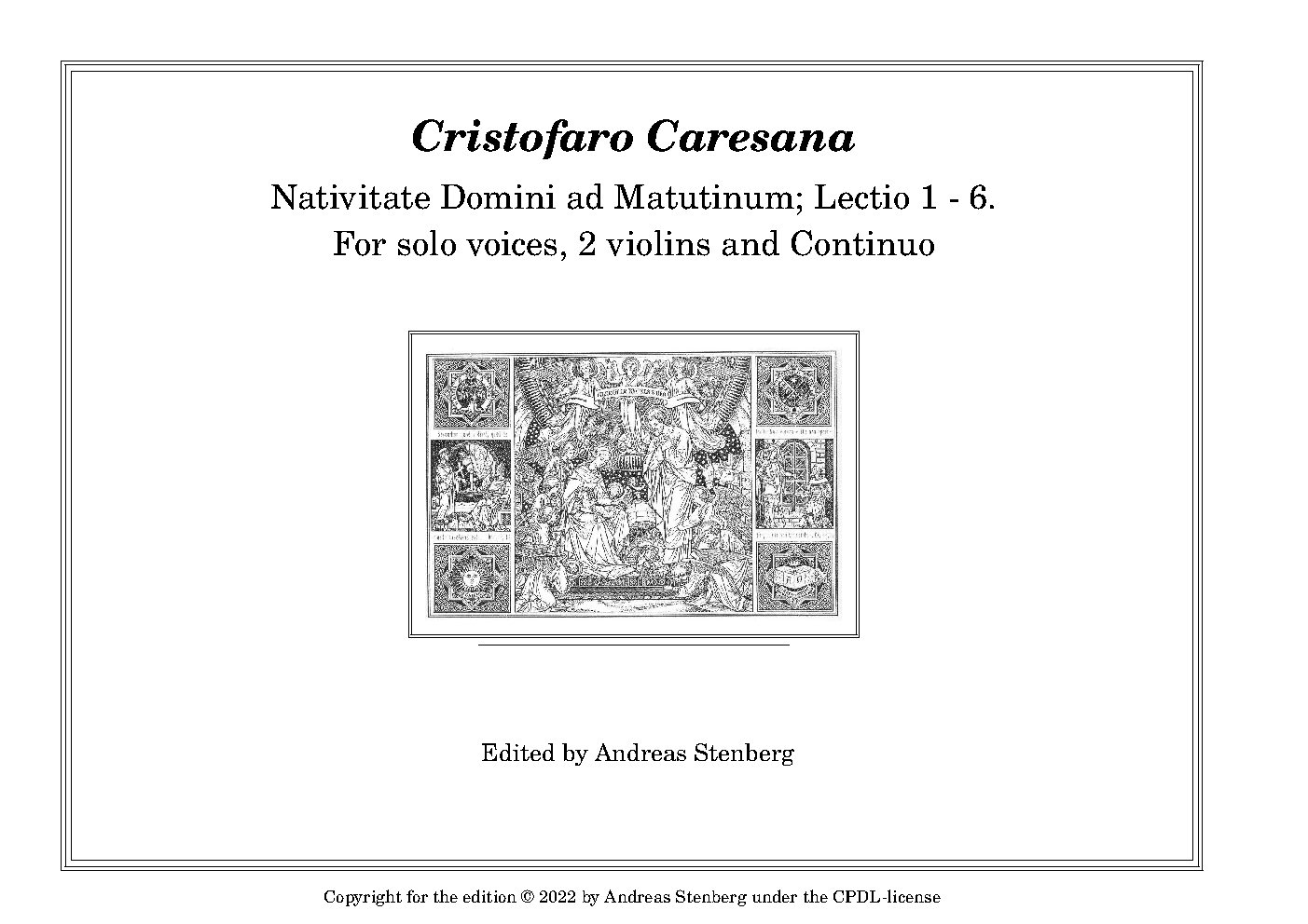 In Nativitatee Domini ad Matutinum, Lectioness I - VI.