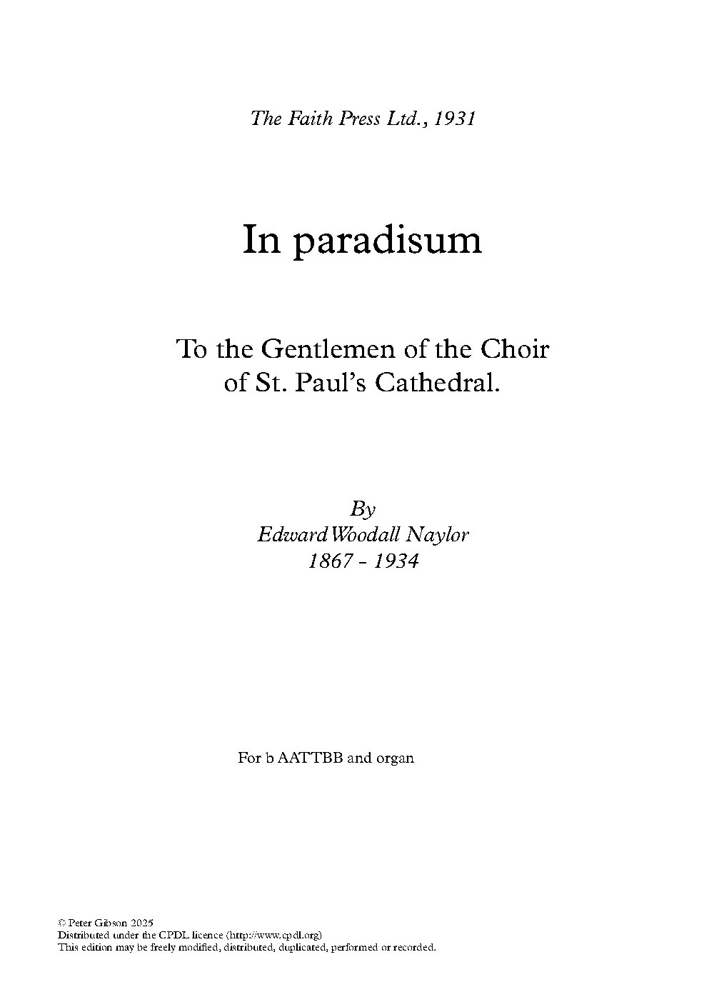 In Paradisum