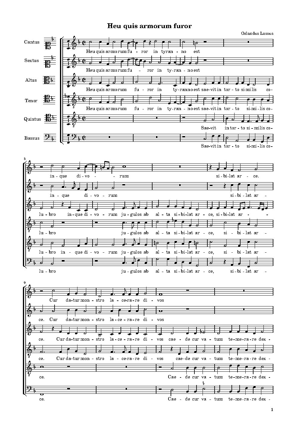 Heu quis armorum furor - Choir Script PDF Thumbnail