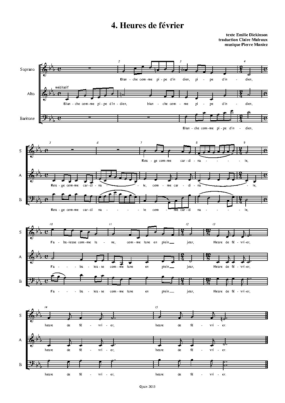 Heure de février - Choir Script PDF Thumbnail