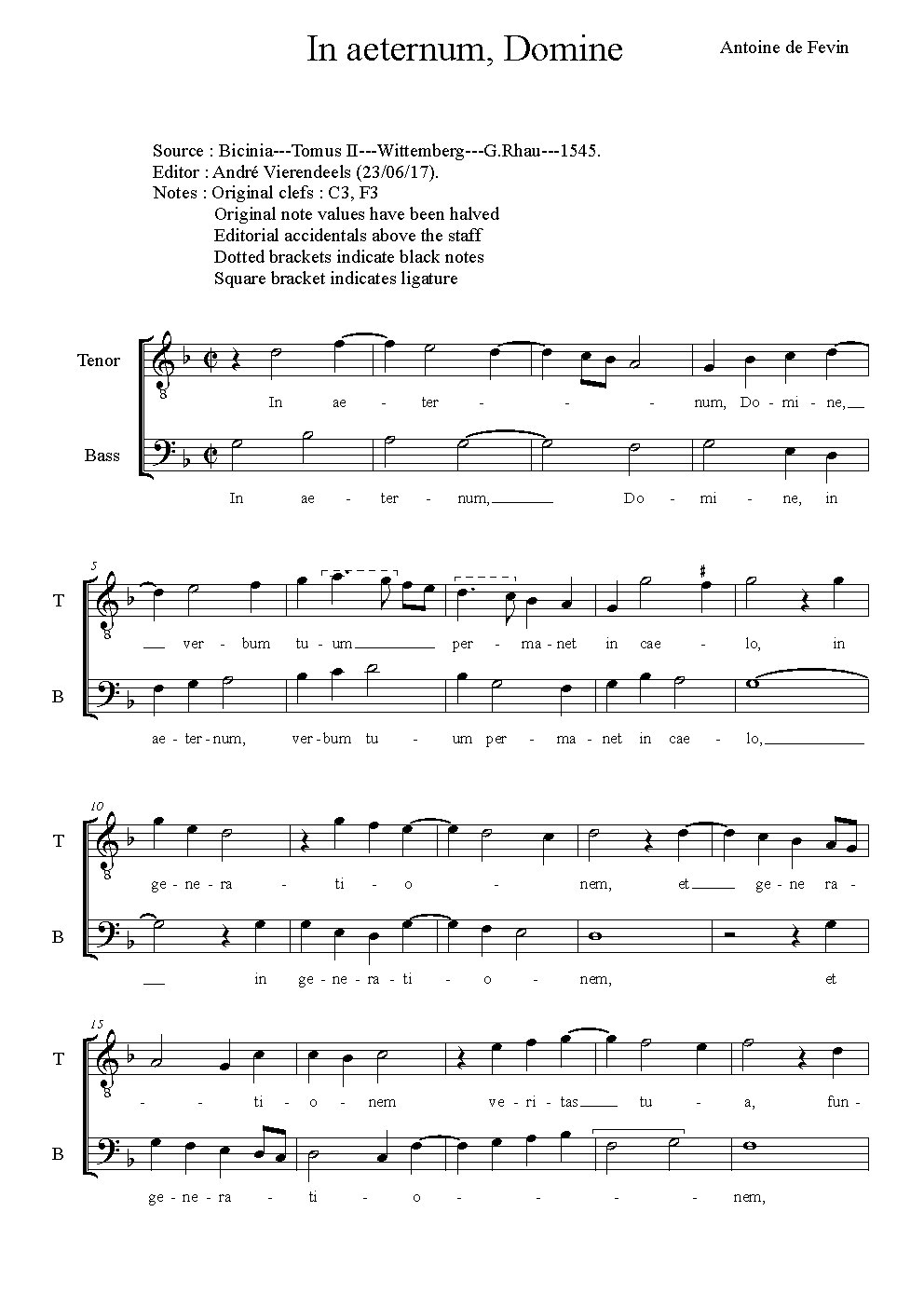 In aeternum Domine