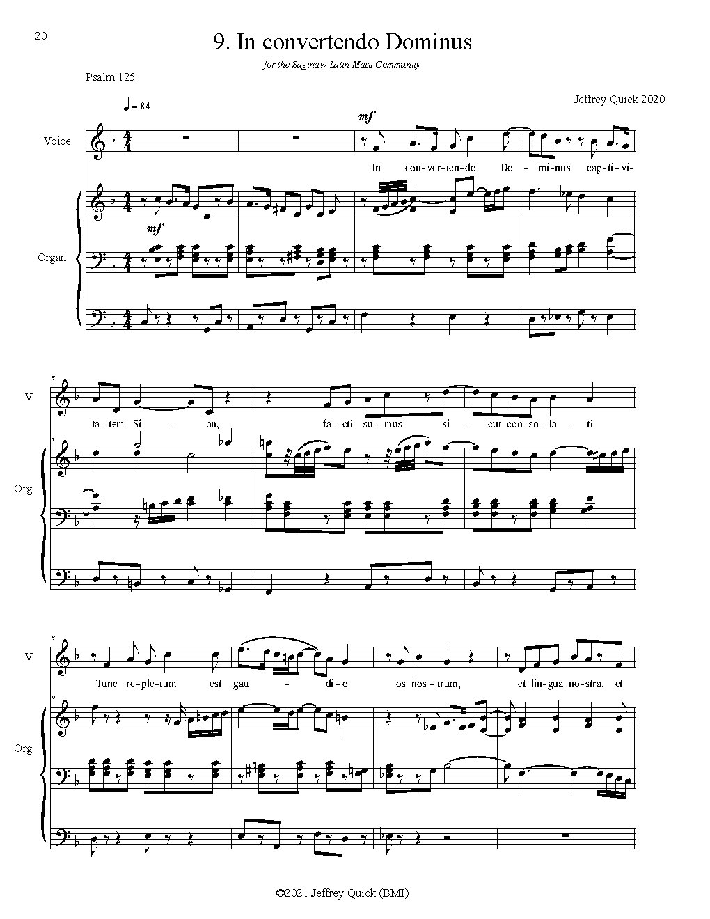 In convertendo Dominus - Choir Script PDF Thumbnail