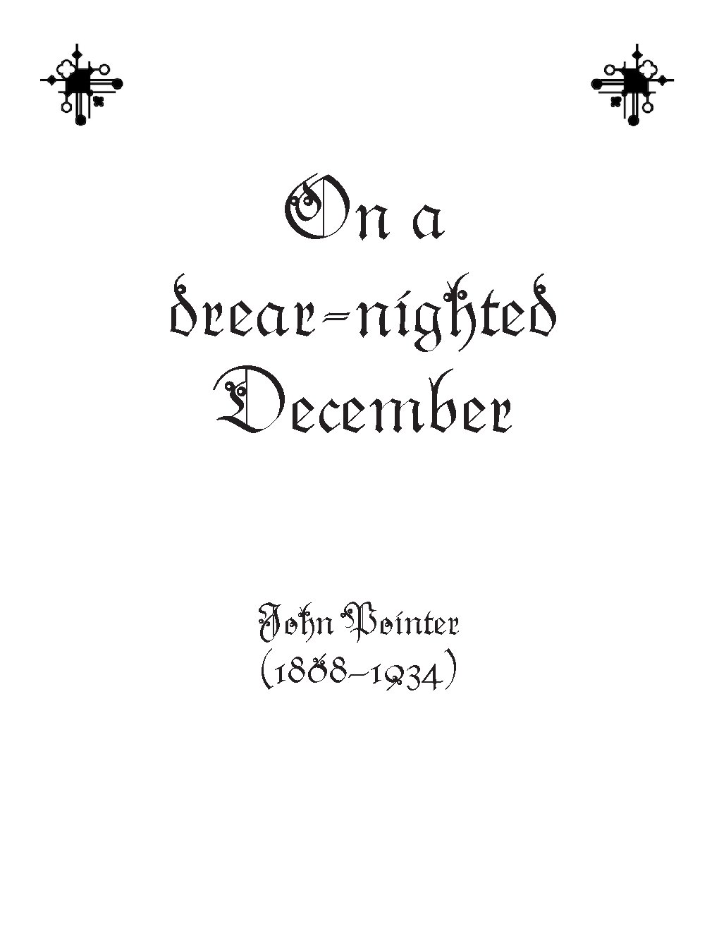 In a drear-nighted December