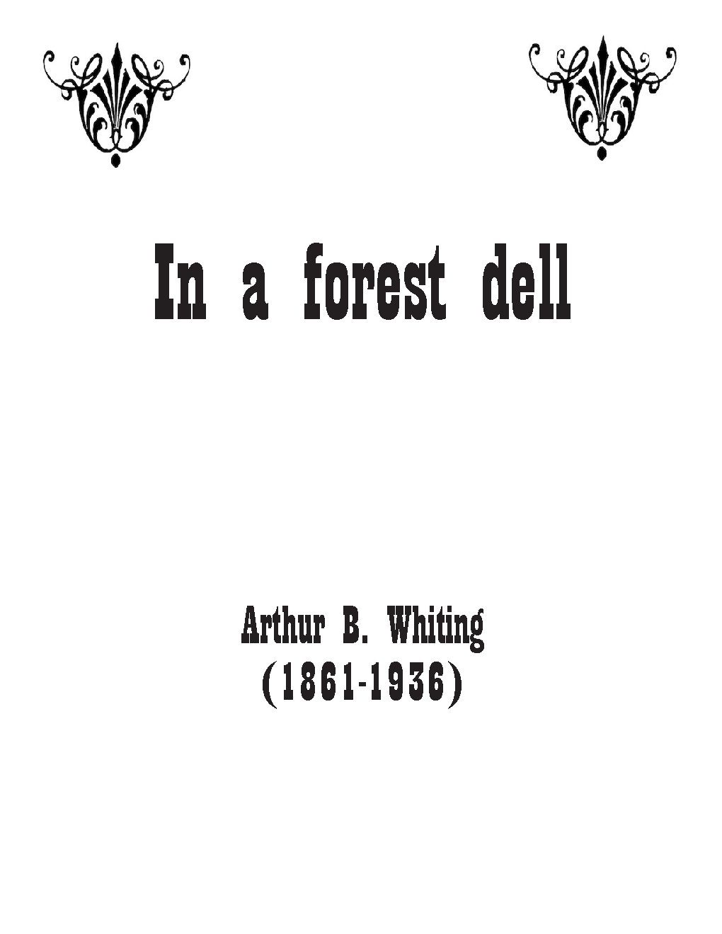 In a forest dell - Choir Script PDF Thumbnail