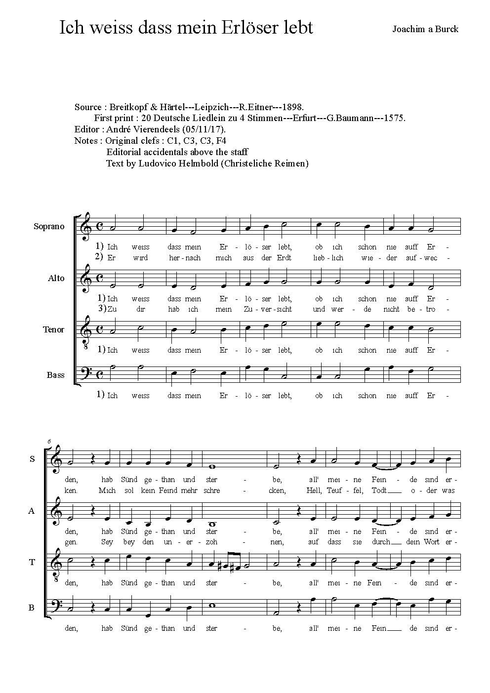 Ich weiss dass mein Erlöser lebt - Choir Script PDF Thumbnail