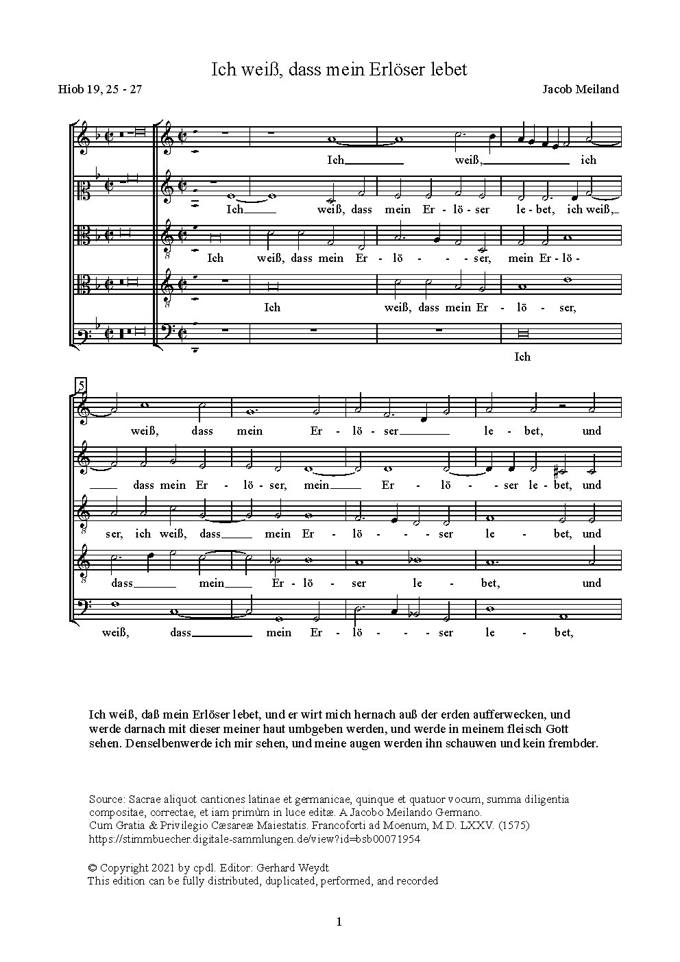 Ich weiß, daß mein Erlöser lebet - Choir Script PDF Thumbnail