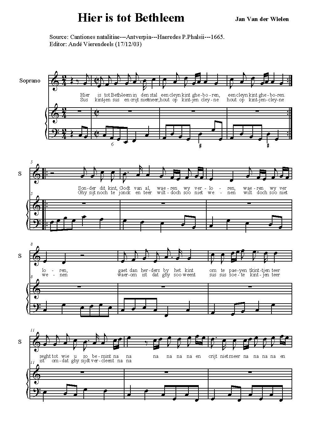 Hier is tot Bethleem - Choir Script PDF Thumbnail