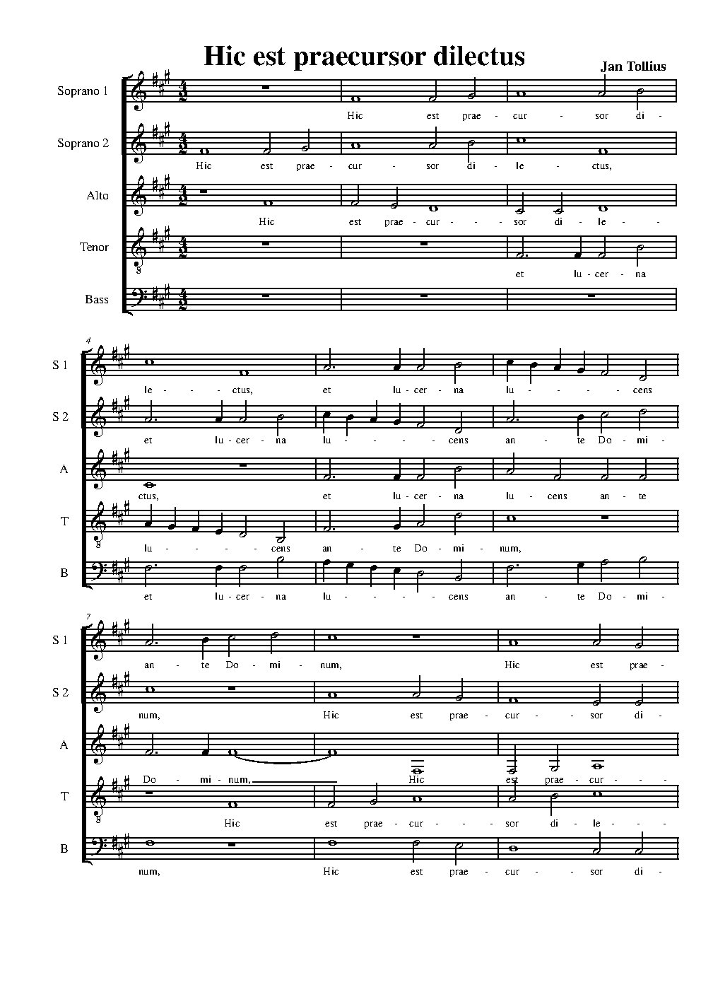 Hic est praecursor dilectus - Choir Script PDF Thumbnail