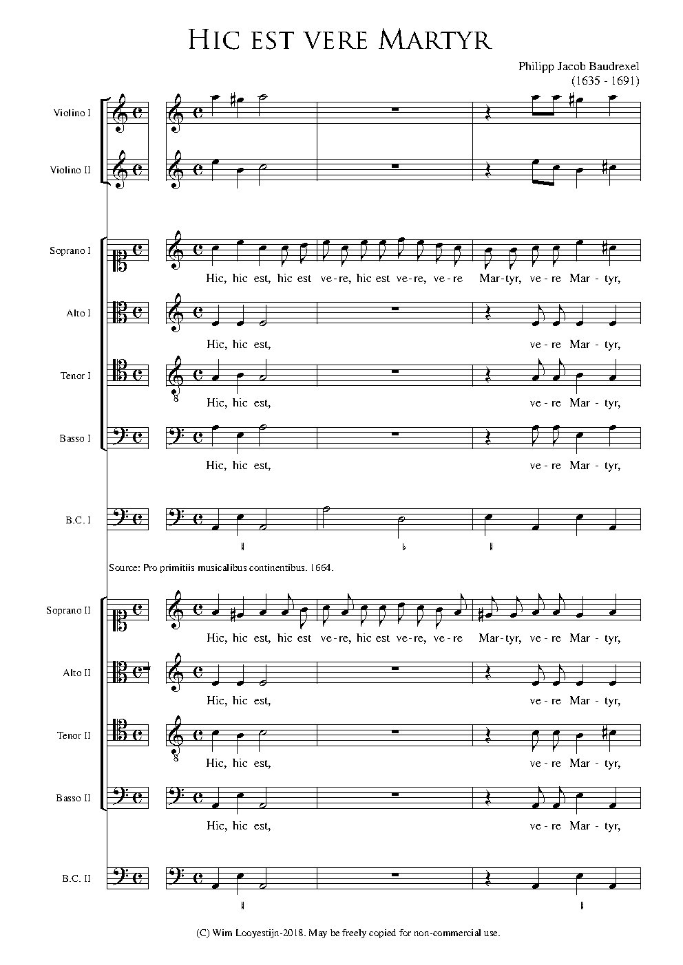 Hic est vere Martyr - Choir Script PDF Thumbnail