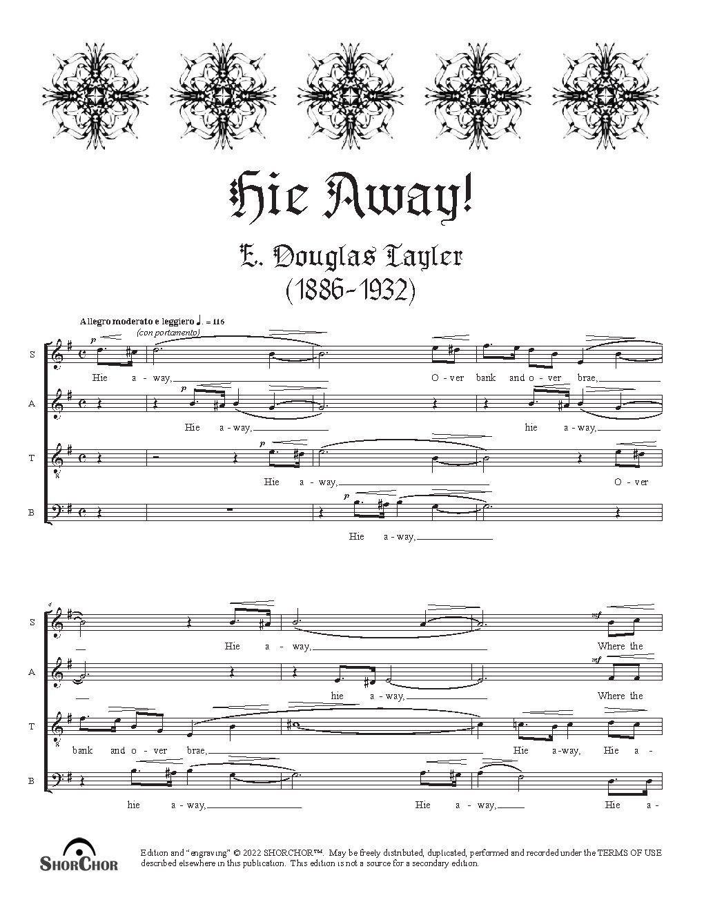 Hie away! - Choir Script PDF Thumbnail