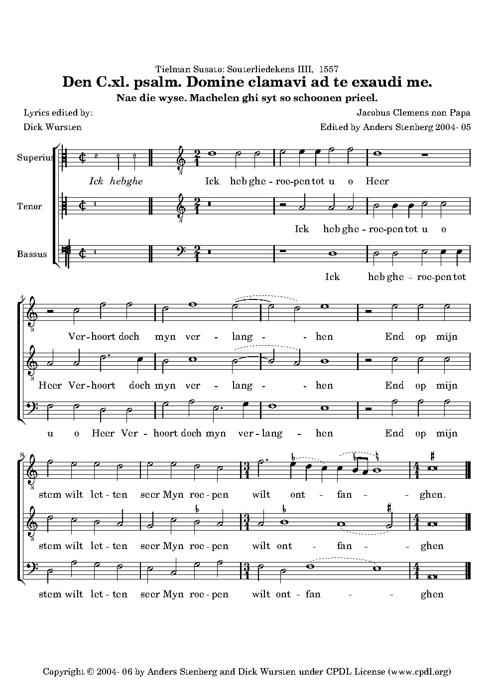 Souterliedekens - Psalm 140