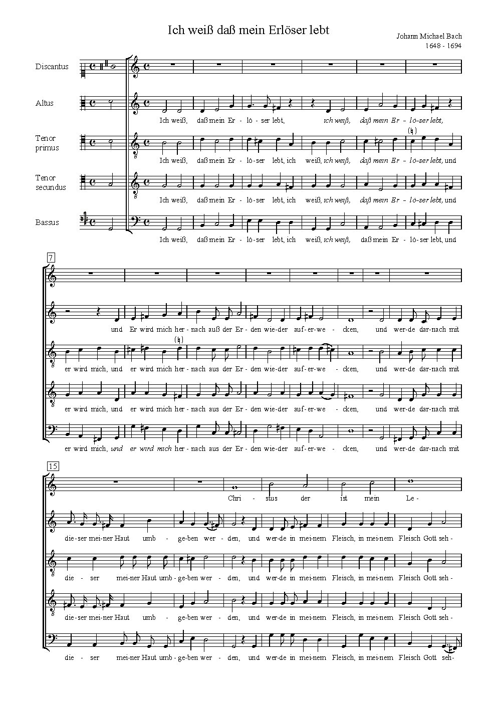 Ich weiß daß mein Erlöser lebt (I know that my redeemer lives)