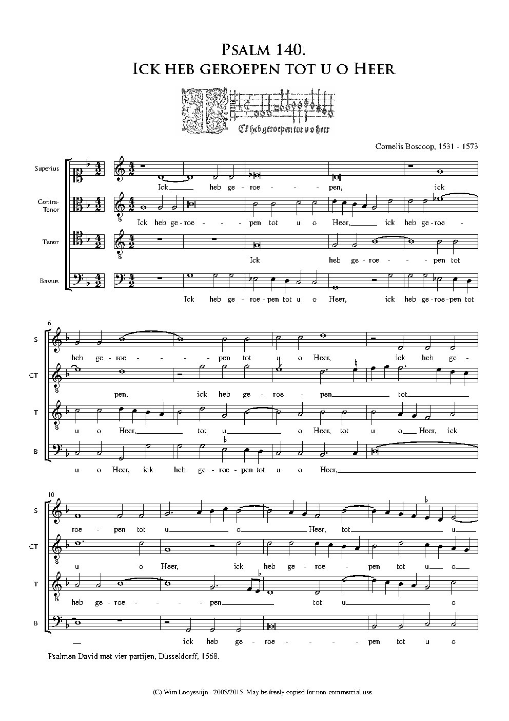 Ick heb geroepen - Choir Script PDF Thumbnail