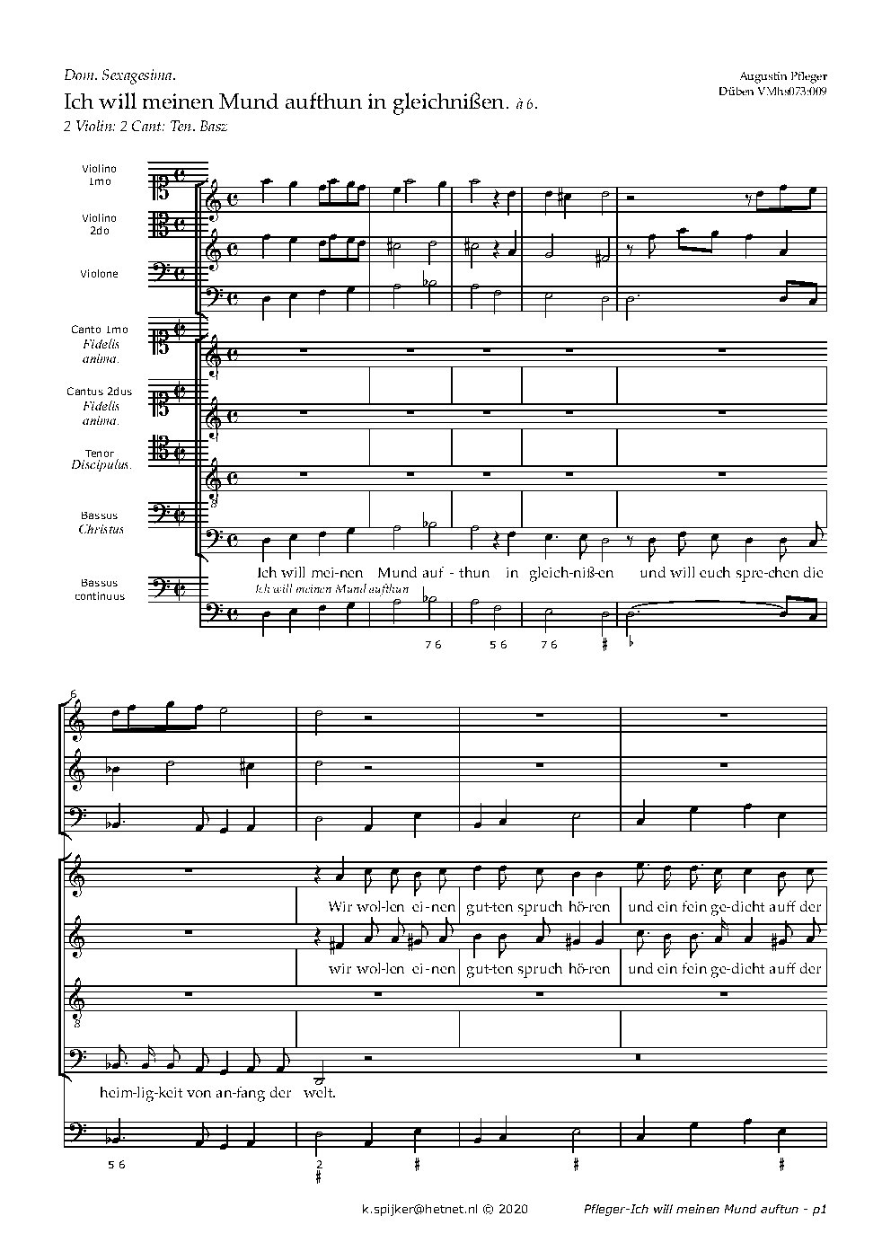 Ich will meinen Mund auftun in gleichnisse