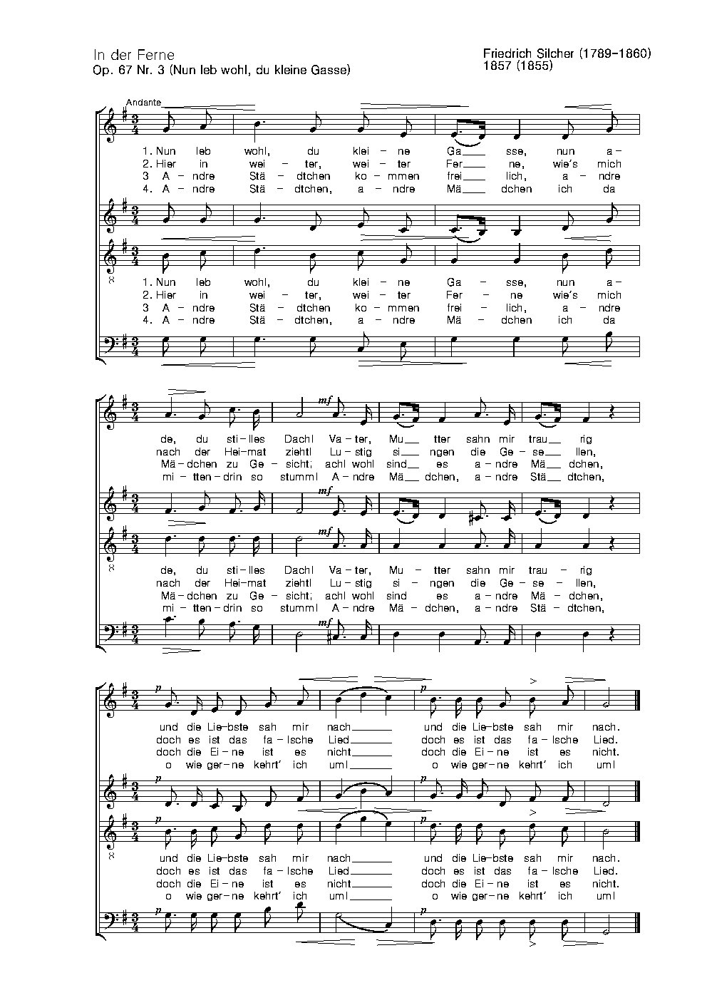 In der Ferne, Op. 67, No. 3