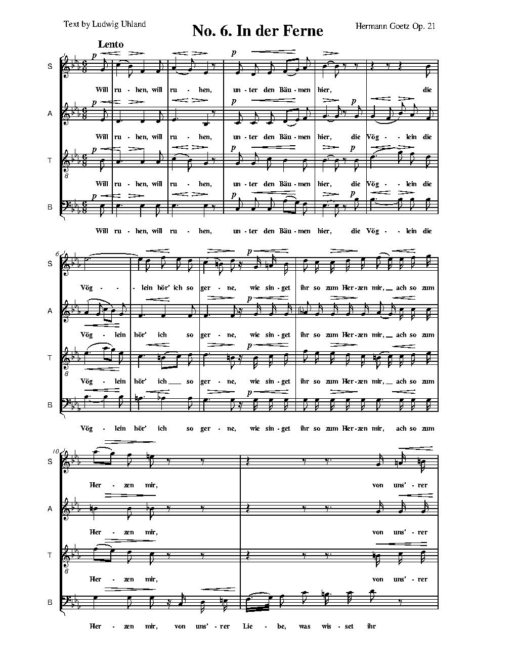 In der Ferne, Op. 21, No. 6