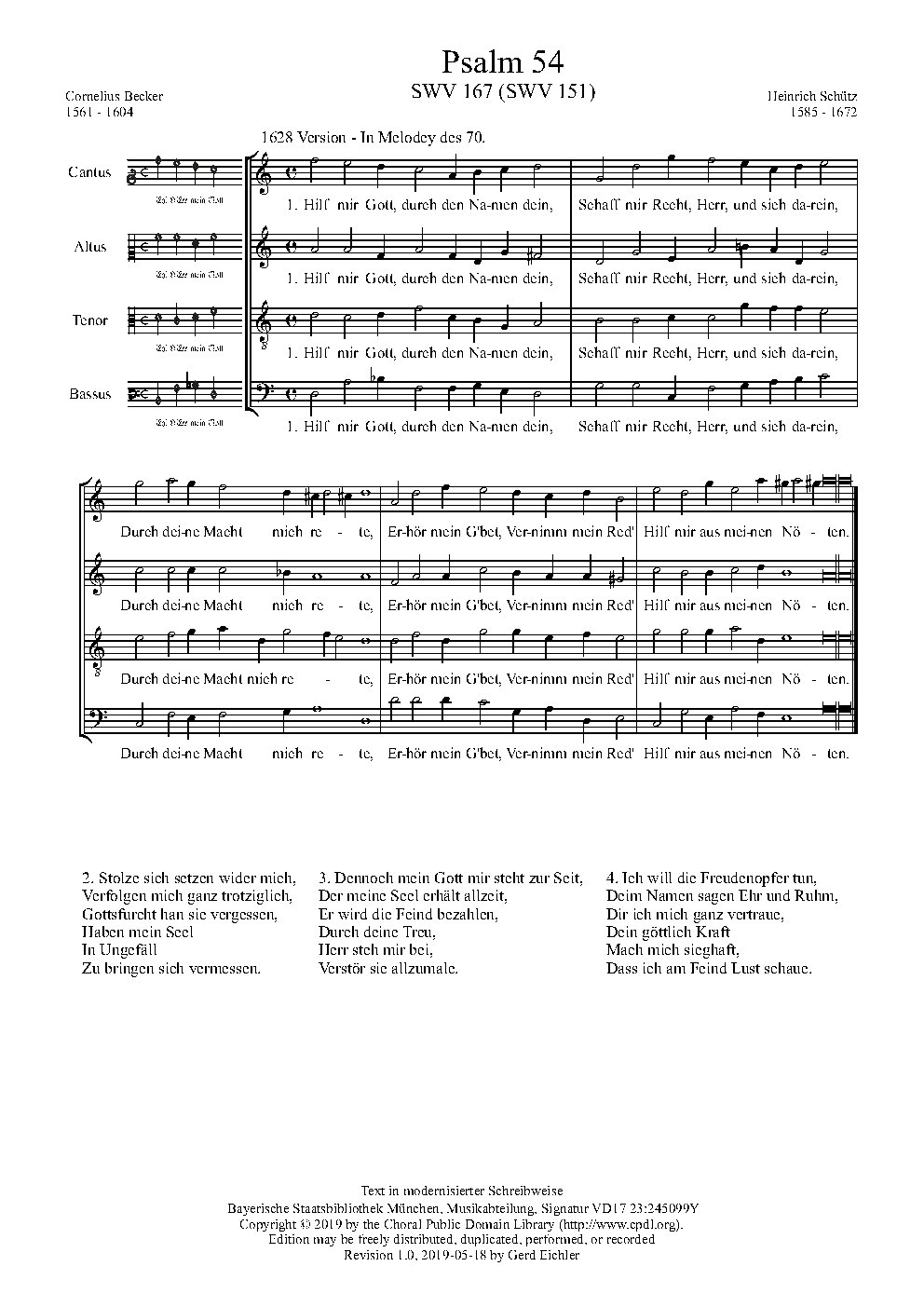 Hilf mir, Gott, durch den Namen dein, SWV 151