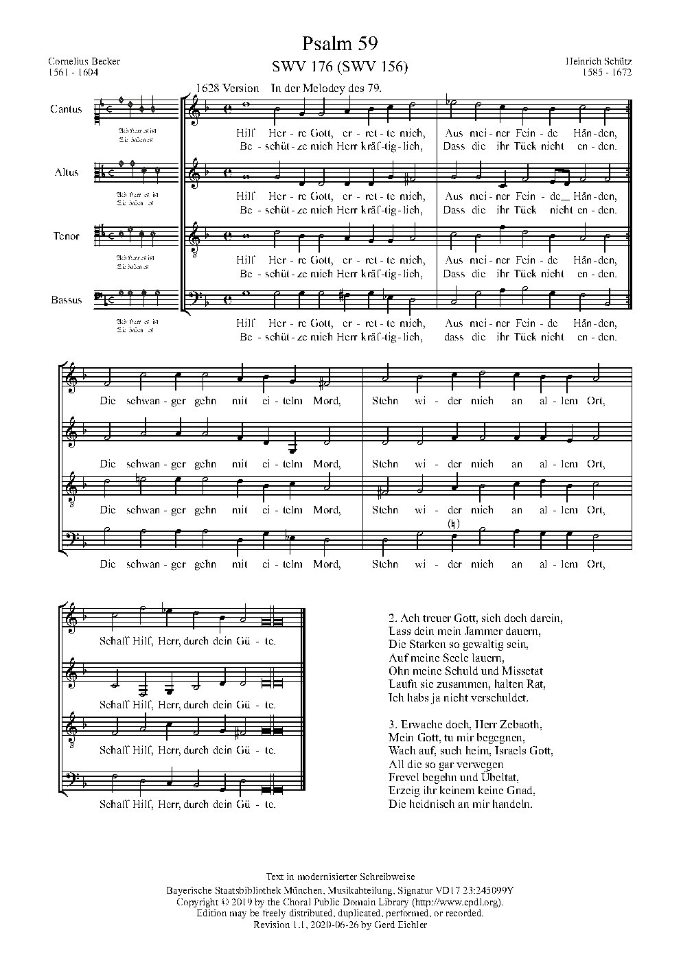 Hilf, Herre Gott, errette mich, SWV 156