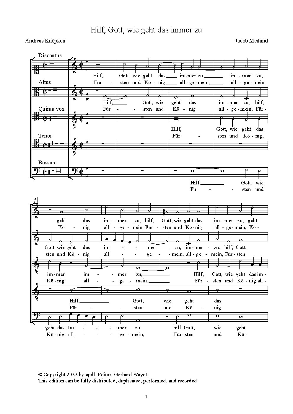 Hilf, Gott, wie geht das immer zu - Choir Script PDF Thumbnail