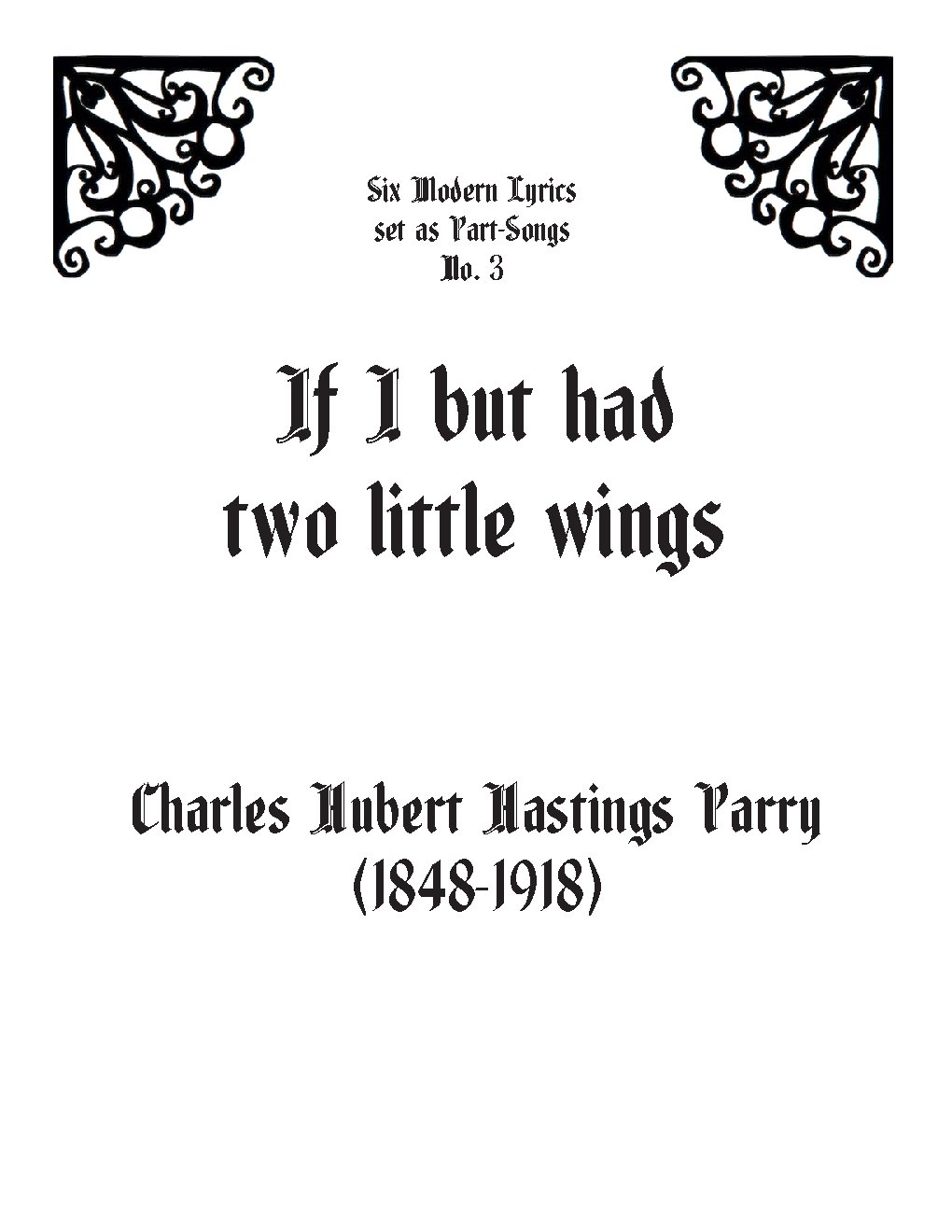 If I had but two little wings