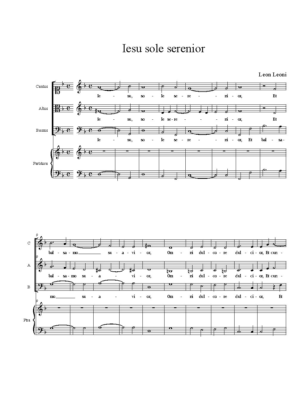Iesu sole serenior - Choir Script PDF Thumbnail