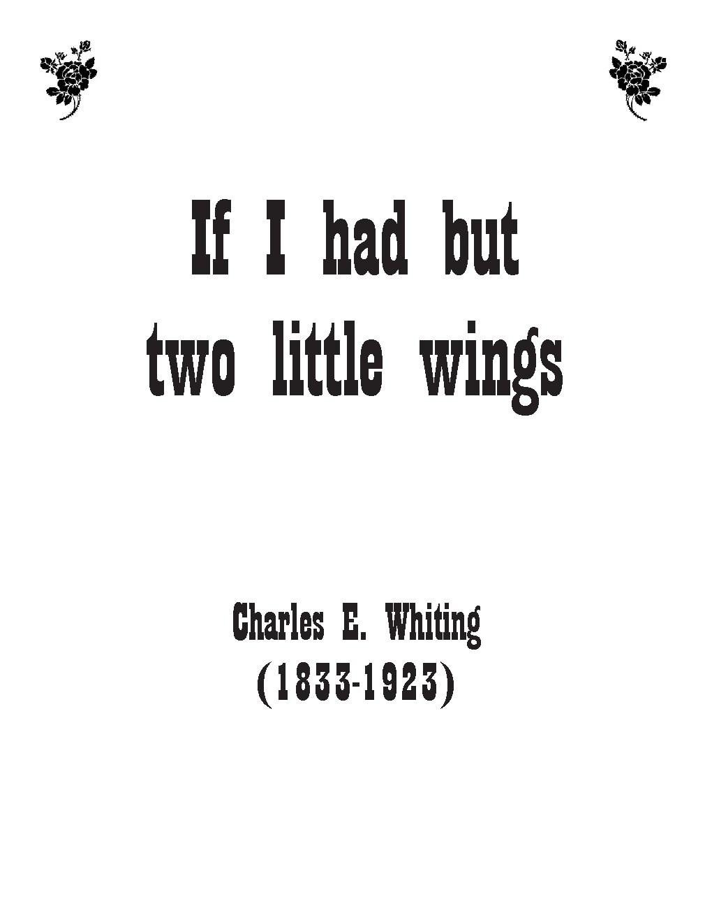 If I had but two little wings