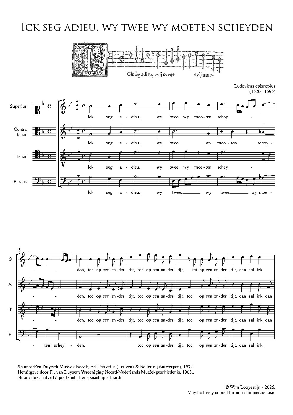 Ick seg adieu - Choir Script PDF Thumbnail