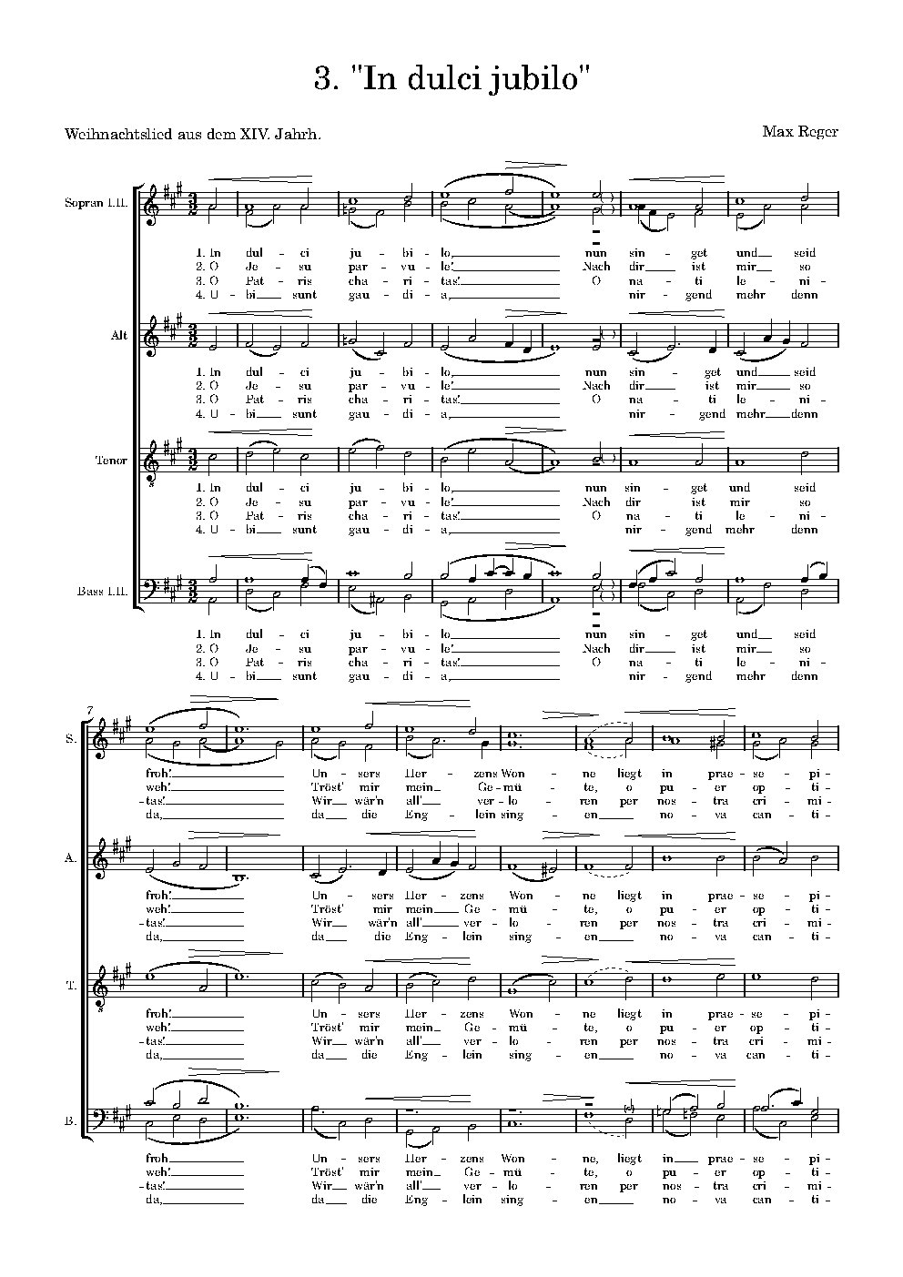 In dulci jubilo, WoO VI/13, No. 3