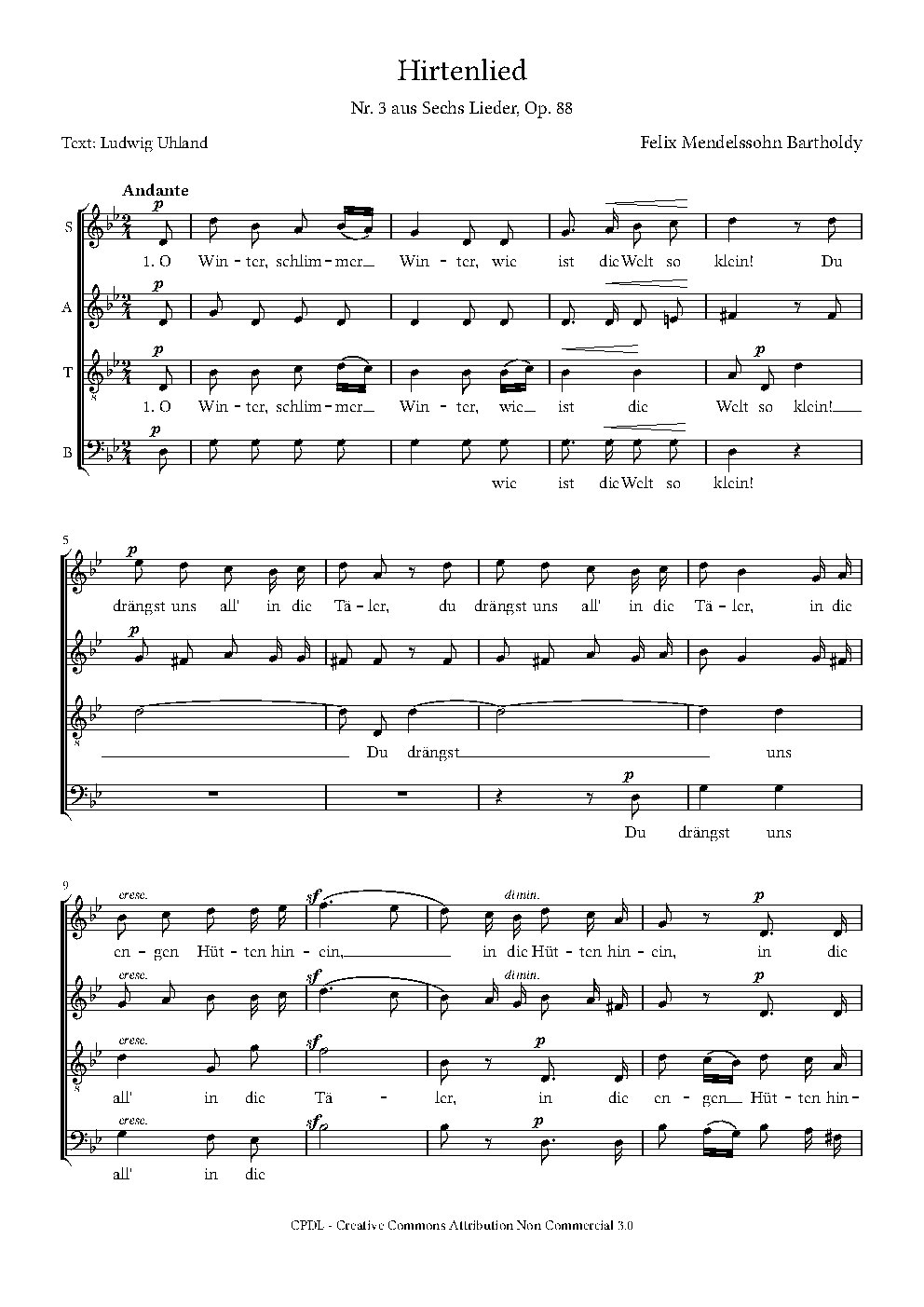 Hirtenlied, Op. 88, No. 3